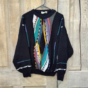 Vintage Black Abstract St. Croix Sweater